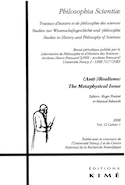 Philosophia Scientiae, v. 12, cahier 01